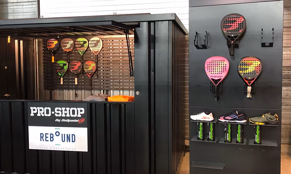 Pro-shop d’Eleven Padel présenté sur leur site WordPress