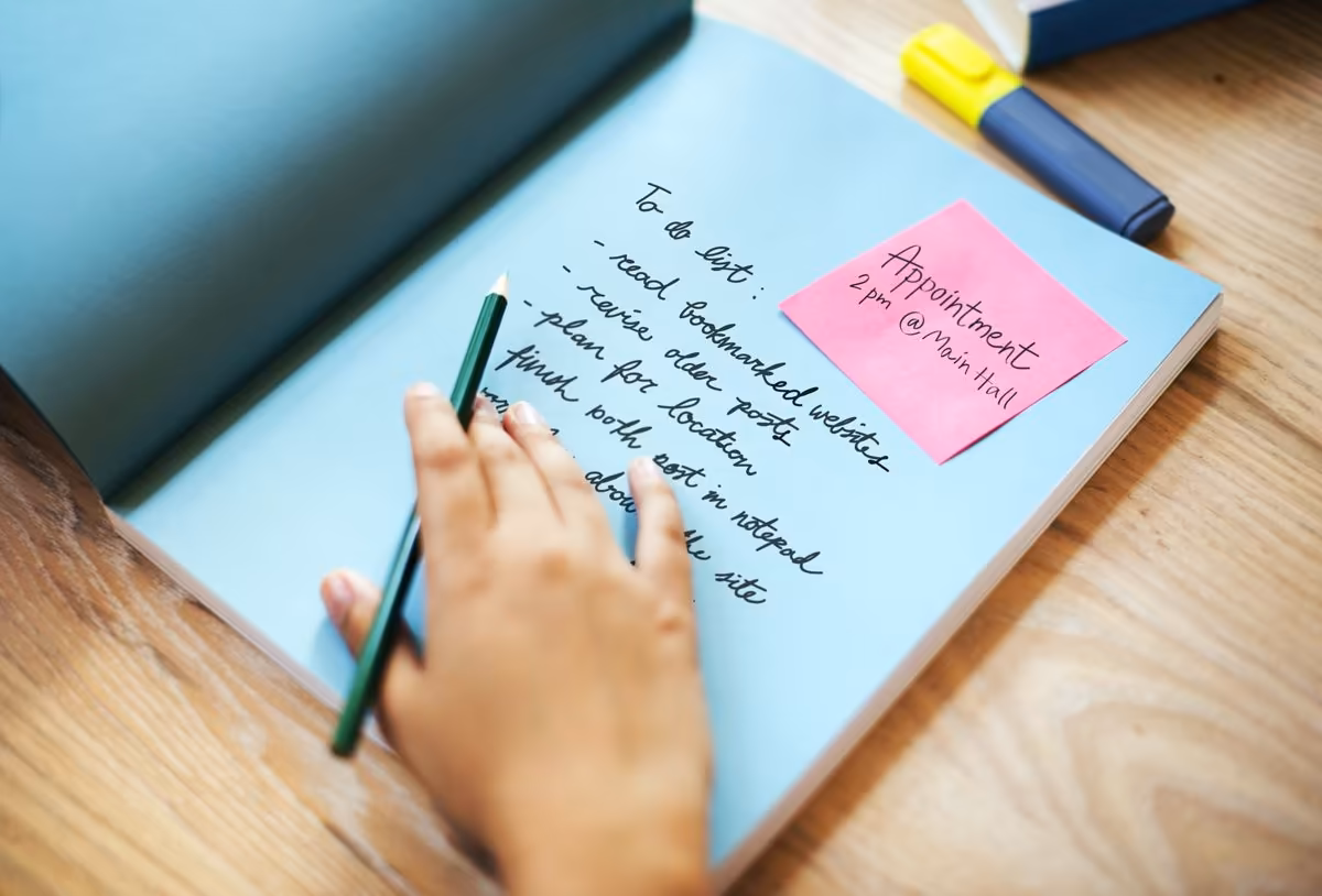 Prise de notes pour définir ses objectifs selon la méthode Qreative