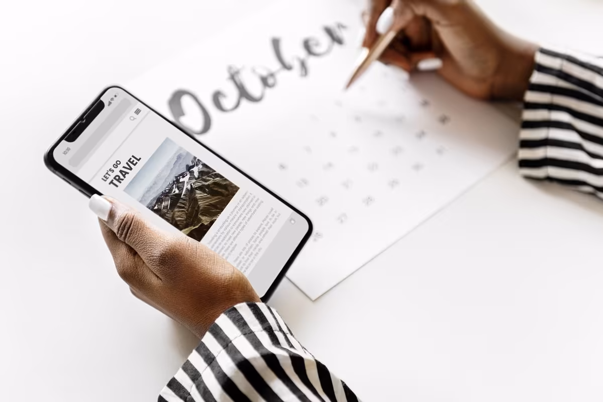 Monthly calendar and content planning guided by Qreative