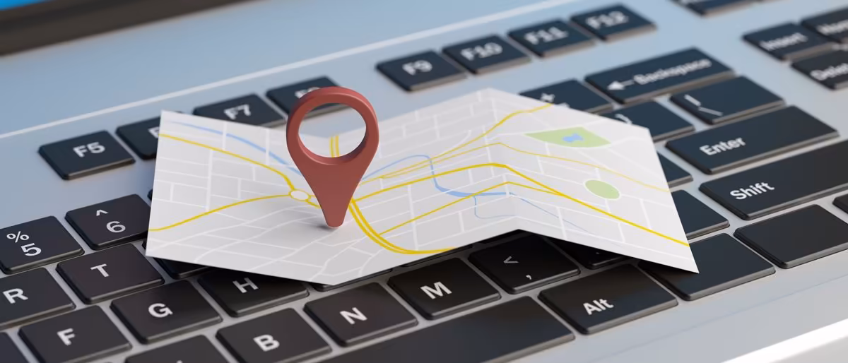 Location pin on map reviewed by Qreative for a Google business profile