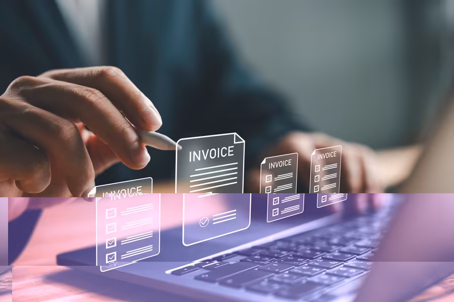 Electronic invoices displayed for Qreative e-invoicing