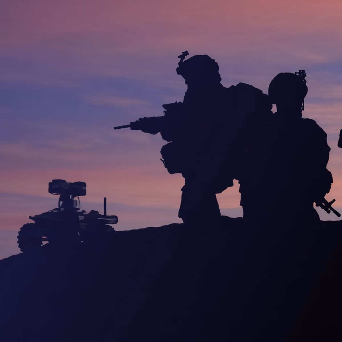 Soldier and ground robot for the CAP4LAND site by Qreative