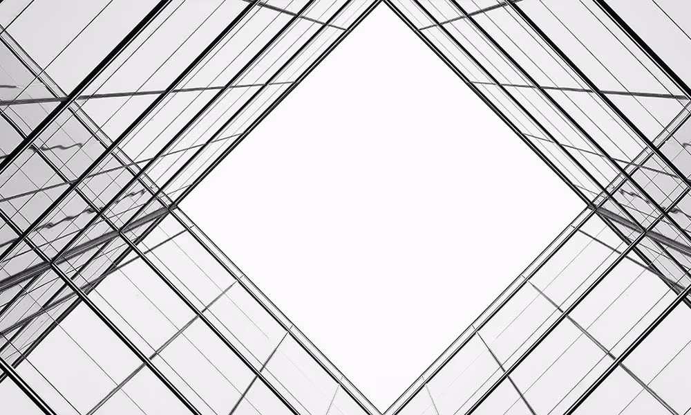 Glass structure with clean lines, symbolizing the precision of a law firm’s custom logo